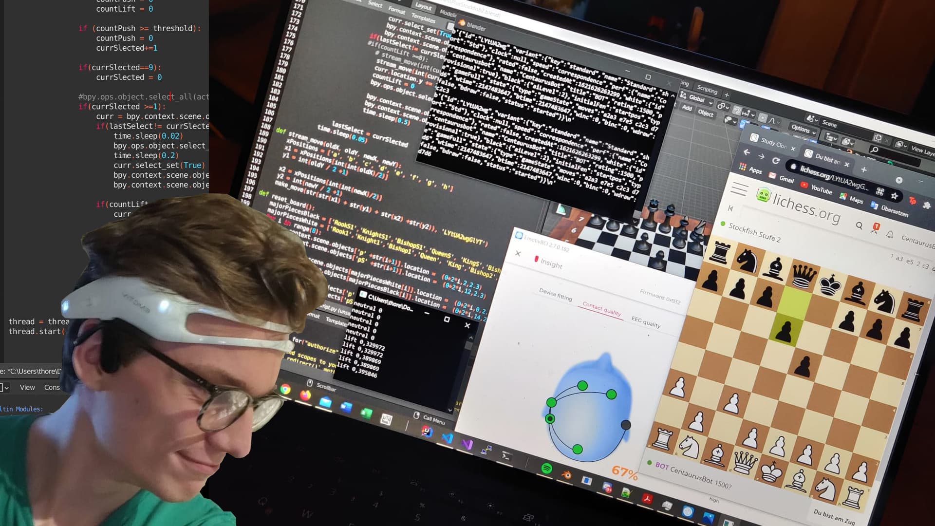 Chess via an EEG
