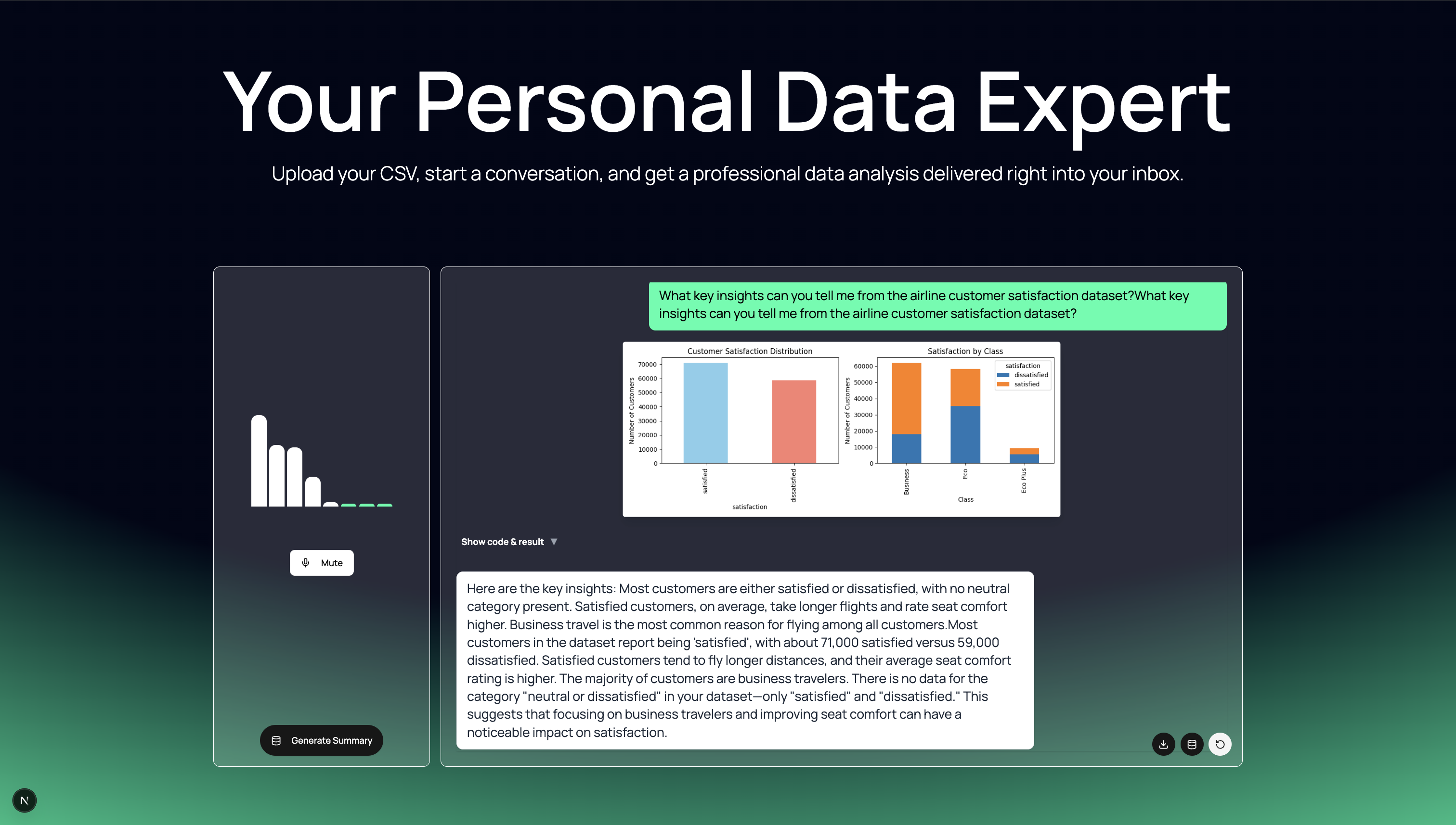 yDE Your Data Expert project preview